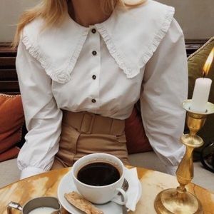 Vintage Chantilly Creme Blouse